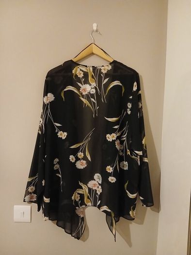 Floral dress with a waterfall jacket