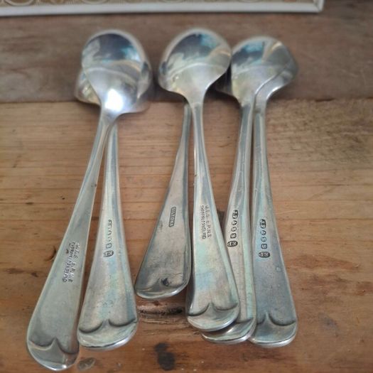 Antique Silverplate Dessert Spoons