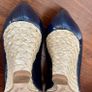 LK Bennett Eevi Navy Patent Espadrille Wedges Image 5