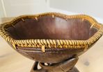 Handmade wooden bowel and stand
