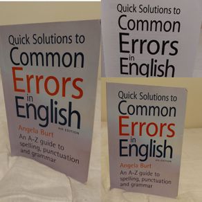 Quick Solutions To Common Errors In English Book