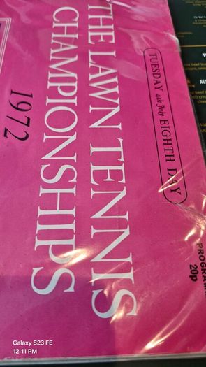 Wimbledon - Lawn Tennis Championships Programme - 1972 - Tuesday 4th July - Day 8