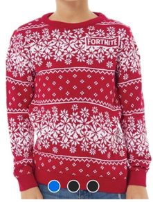 FortniteJunior Fairisle Knitted Jumper Red