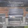 Sorento 4 Pce Garden Sofa Set (Grey) Image 2