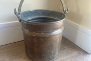 Antique Copper Log Bucket