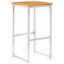 Bar Chairs 4 pcs Solid Acacia Wood and Stainless Steel Image 5