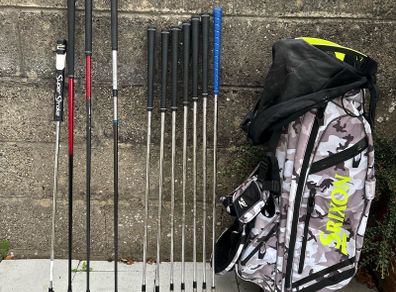 Full set of left handed golf clubs