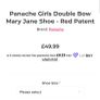 Panache red double bow shoes size Eu 37 Uk 4 Image 6