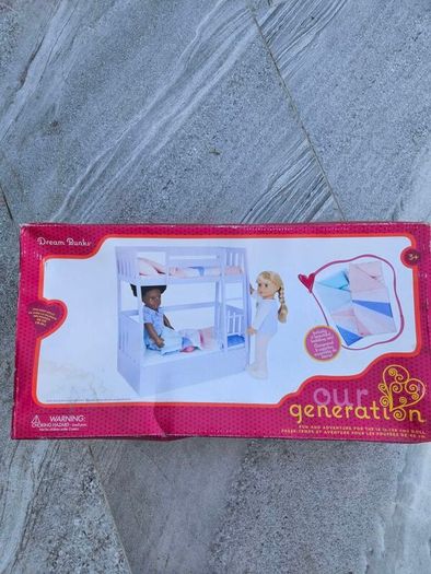 Our Generation white bunk bed dream for two playset