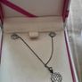 ladies silver chain and pendant and earrings Image 2