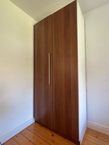 Two door walnut effect wardrobe | similar to IKEA PAX