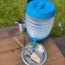 Hand made solid timber mud kitchen with stool with accessories Image 3