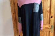 Emery Rose Ladies Black and pink long sleeve top 2XL Uk 22/24 postage included