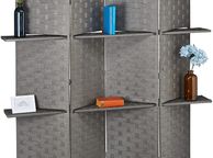 main image for ad 4-Piece Folding Room Divider 2 Shelves - Free Delivery Nationwide