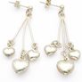 925 Silver Kinetic Hearts Stud Earrings Image 2