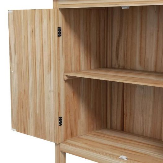 Wooden Potting Bench with Storage Cabinet