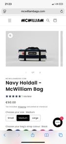 New - Navy Holdall - McWilliam Bag