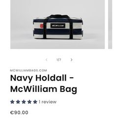 New - Navy Holdall - McWilliam Bag