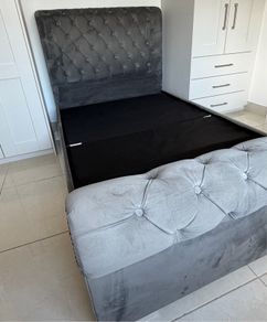 Double bed and poof for sale