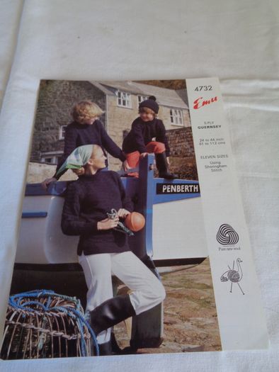 Emu Guernsey Knitting Pattern for Sale