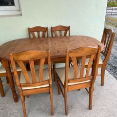Dining table and chairs