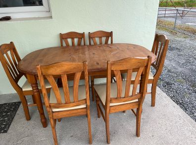 Dining table and chairs