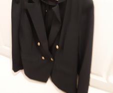 ladies navy jacket with brass buttons