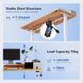 Electric Adjustable Height Desk, with 2 Fabric Drawers, 100x60cm Image 6