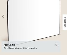 M&S Milan black arch metal mirror
