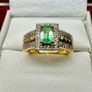 Emerald & Natural Zircon Ring Image 2