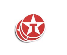Texaco Glossy Stickers 3-Pack