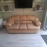 leather cream sofa Image 2