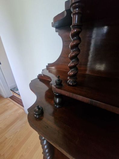 victorian mirrored sideboard/ buffet shelfs