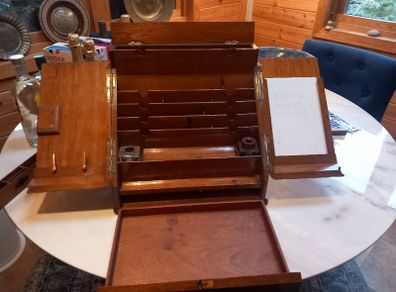 Antique Thomas Turner of London stationery cabinet, lovely piece, 1840s, D18
