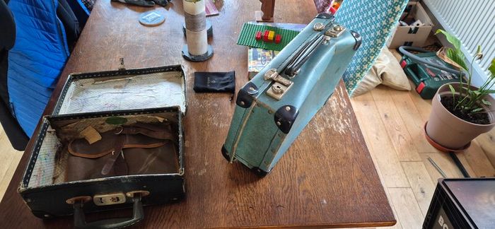 Old style suitcases