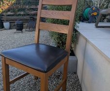 Selling as Set of 4 Solid Oak Dining Chairs