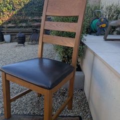 Selling as Set of 4 Solid Oak Dining Chairs