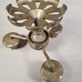Three branch tabletop candlebra metal gold brown Image 7