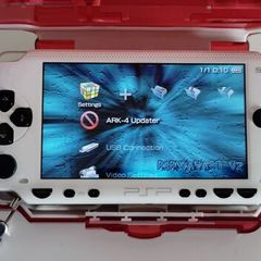 PSP 1004 White Modded 2 Batteries Original OSTENT new 64gb original charger