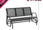 3-Seat Glider Rocking Chair for 3 People Garden Bench Patio Furniture Texteline (FREE SHIPPING)