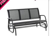 3-Seat Glider Rocking Chair for 3 People Garden Bench Patio Furniture Texteline (FREE SHIPPING)