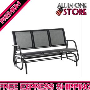 3-Seat Glider Rocking Chair for 3 People Garden Bench Patio Furniture Texteline (FREE SHIPPING)