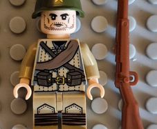 Lego compatible, military figures, soviet russian infantry. 15 figures plus rifles.