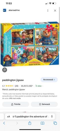 puzzle paddington 4 in 1