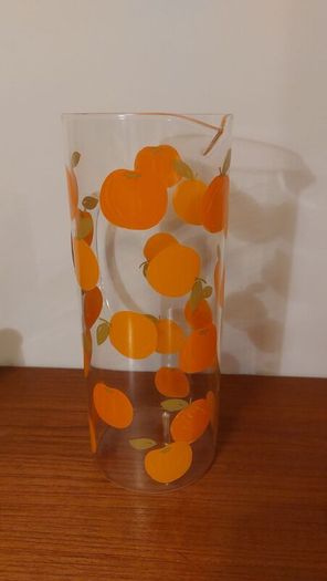 Fabulous Clear Glass Pitcher with Oranges Pattern- Perfect for Pimms on the Lawn or Any Other Special Occasion!