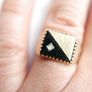 Mens Ring Signet Genuine Solid 9Ct Yellow Gold Onyx 3,3g size S1/2 Image 10