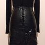 Faux Leather Black Skirt Image 3