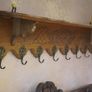French Carved Oak Wall Coat Rack Image 2