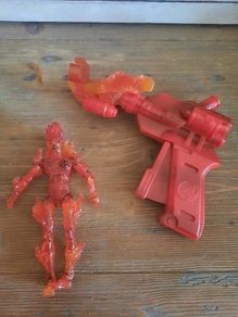 2005 Marvel Fantastic Four Human Torch Figure With Rotating Gun ToyBiz /Marvel