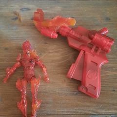 2005 Marvel Fantastic Four Human Torch Figure With Rotating Gun ToyBiz /Marvel